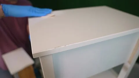Man sanding slowmotion close up Stock Footage 167035245