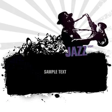 Man on saxophone Stock Illustration