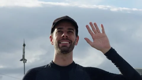 Man Saying Hello With The Hand Stock Footage 276567050