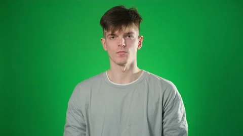 Man saying no by shaking his head and gesturing Stock Footage 224788298