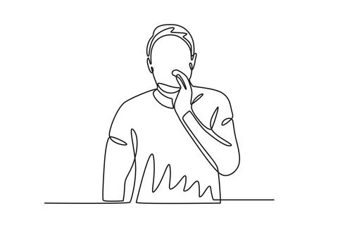 A man is saying something Stock Illustration