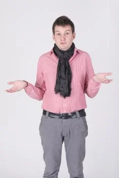 The man says, "do not know" Stock Photos