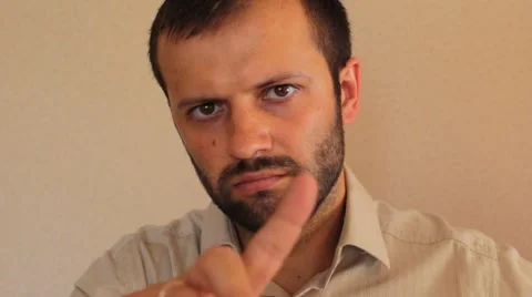 Man Says No 動画素材 65813380