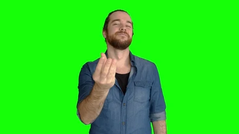 Man says “scared? Huh? Are ya?” with italian gestures. Stock Footage 149079494