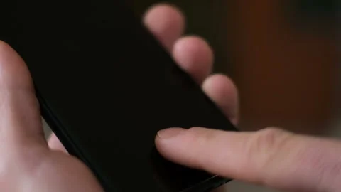 Man Scanning Fingerprint mark authentication For Security unlock On Smartphone Stock Footage 152767232