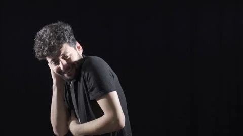 A man with schizophrenia with psychological problems. Stock Footage 222491930