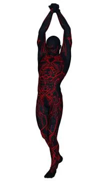 Man sci-fi android Stock Illustration