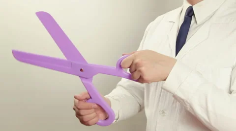 Man With Scissors Stock Footage 62332164