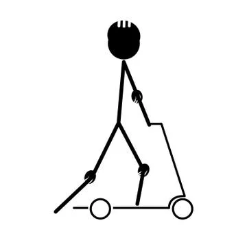Man on a scooter Stock Illustration