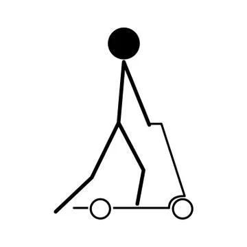 Man on scooter Stock Illustration