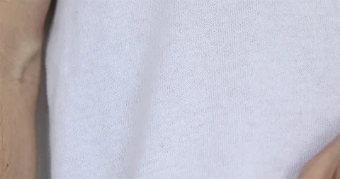 Man Scratch The Itch With Hand, Side. Red Spots On The Side. Herp Stock Footage 123704168