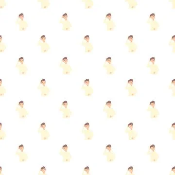 Man scratching head thinking seamless pattern Stock-Illustration
