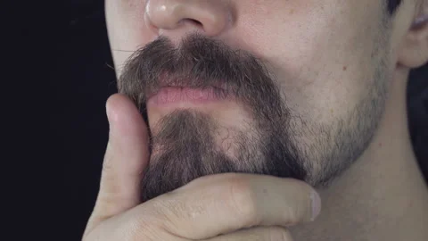 Man scratching his beard Stock Footage 107374716