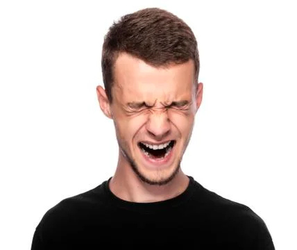 Man screaming angry. Stock Photos
