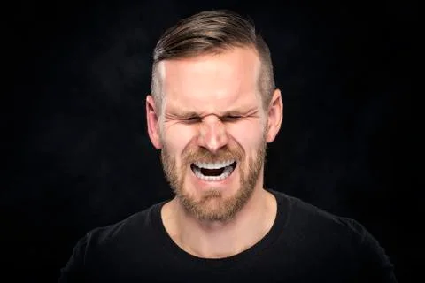Man screaming angry. Stock Photos