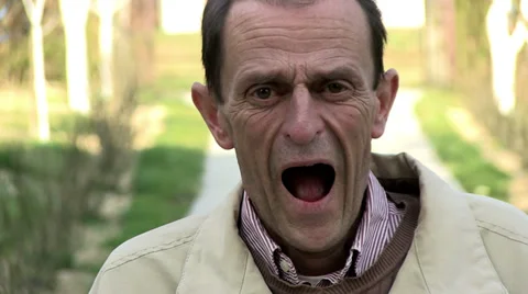 Man screaming Stock Footage 36529031