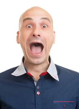 Man screaming Stock Photos