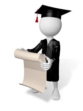 Man with scroll Stock Illustration