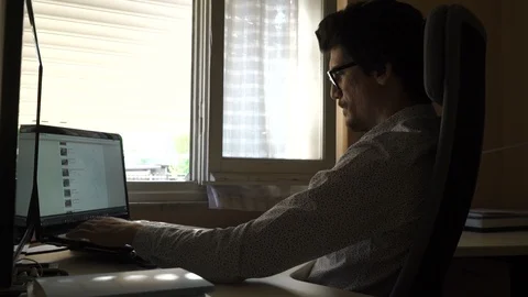 Man Scrolling Down Website Stock Footage 85604366