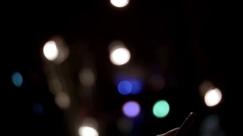 Man Scrolling On Smart Phone Close-up tilt down Video stock 69268115