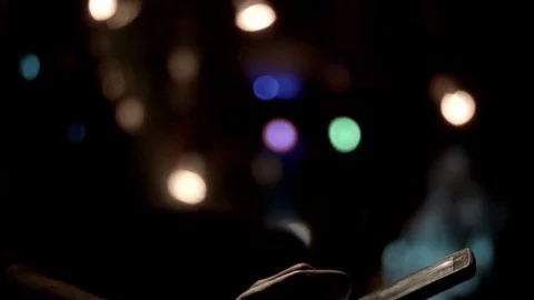 Man Scrolling On Smart Phone Close-up Video stock 69268390