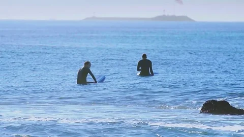  Man in the sea Stock Footage 84830245