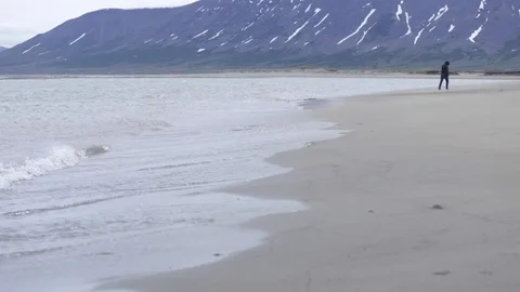 Man by the sea 스톡 동영상 124291095