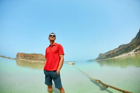 Man in the sea Stock Photos