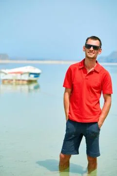 Man in the sea Stock Photos