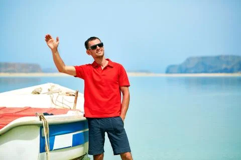 Man in the sea Stock Photos
