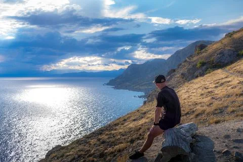 Man by the sea Stock Photos