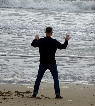Man At The Seafront Stock Photos