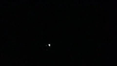 Man Searching in Dark Spooky Forest at Night. Man with Flashlight in the Woods Video stock 306536403