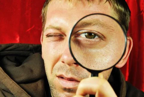 Man searching Foto stock