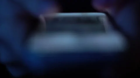 Man searching social networks using smartphone Stock Footage 260953354
