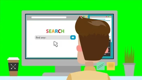 Man searching in web. Stock Footage 87718848