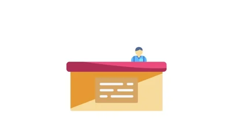 A man is seated at a desk, with a box positioned on the surface in front of.. Stock Footage 332321844