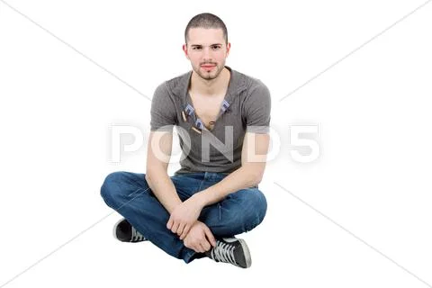 Man seated Stock Photos