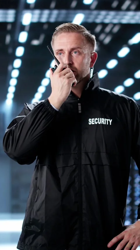 Man Security Guard Officer Stock Footage 314130988