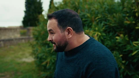 Man Seeing Something Beautiful All Of A Sudden Stock Footage 292843807