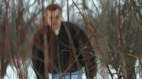 Man seeing something unexpected Stock Footage 10817469