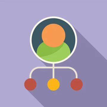 Man segment market icon flat vector. Target customer イラスト素材