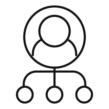 Man segment market icon outline vector. Target customer Stock Illustration