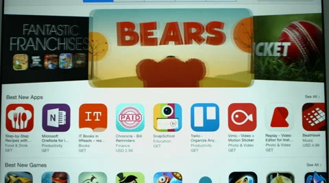 Man selects an application Stock Footage 47753984