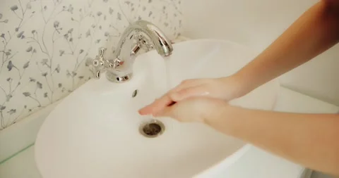 Man Selfcare Bathroom Mirror Checking Face Skin Health Morning Routine Stockbeeldmateriaal 195289793