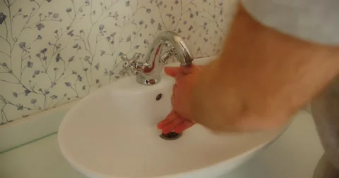 Man Selfcare Bathroom Mirror Checking Face Skin Health Morning Routine Stockbeeldmateriaal 195289832