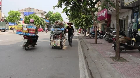 Man selling dong Stock Footage 58625829