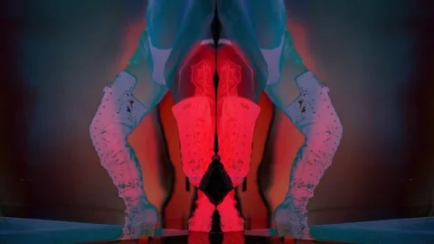 Man sensualy dances in high stripper boots Video stock 270350668