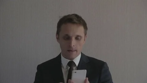 The man sent the message Stock Footage 78225047