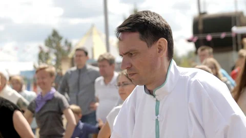 Man with a serious face is waiting for something Stock-Footage 103859228